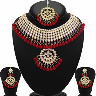 Kundan Gold Plated Choker Necklace Set for Women CRINJ302